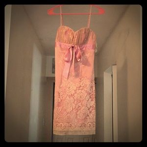 Pink dress perfect for a wedding. Size 5.